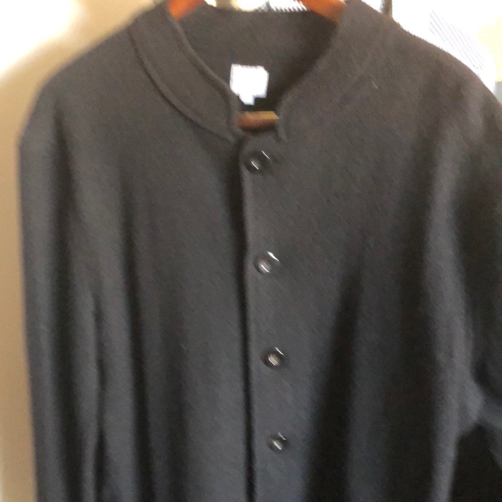 Mandarin collar 100% wool sports jacket